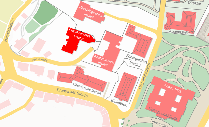 Lageplan Physikalisches Institut Kiel