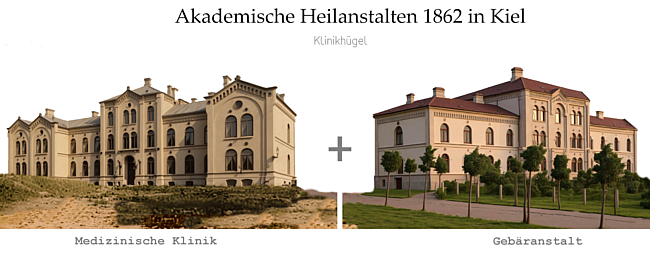 Akademische Heilanstalten 1862 in Kiel