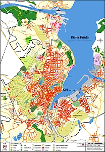 Kieler Stadtplan um 1938 